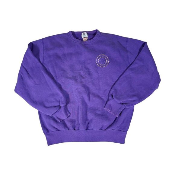 Vintage 90s purple crewneck sweatshirt with embroidered logo -Irish - Picture 1 of 6